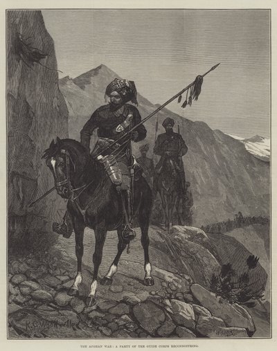 La Guerra Afgana, un Grupo del Cuerpo de Guías Reconociendo de Richard Caton Woodville junior